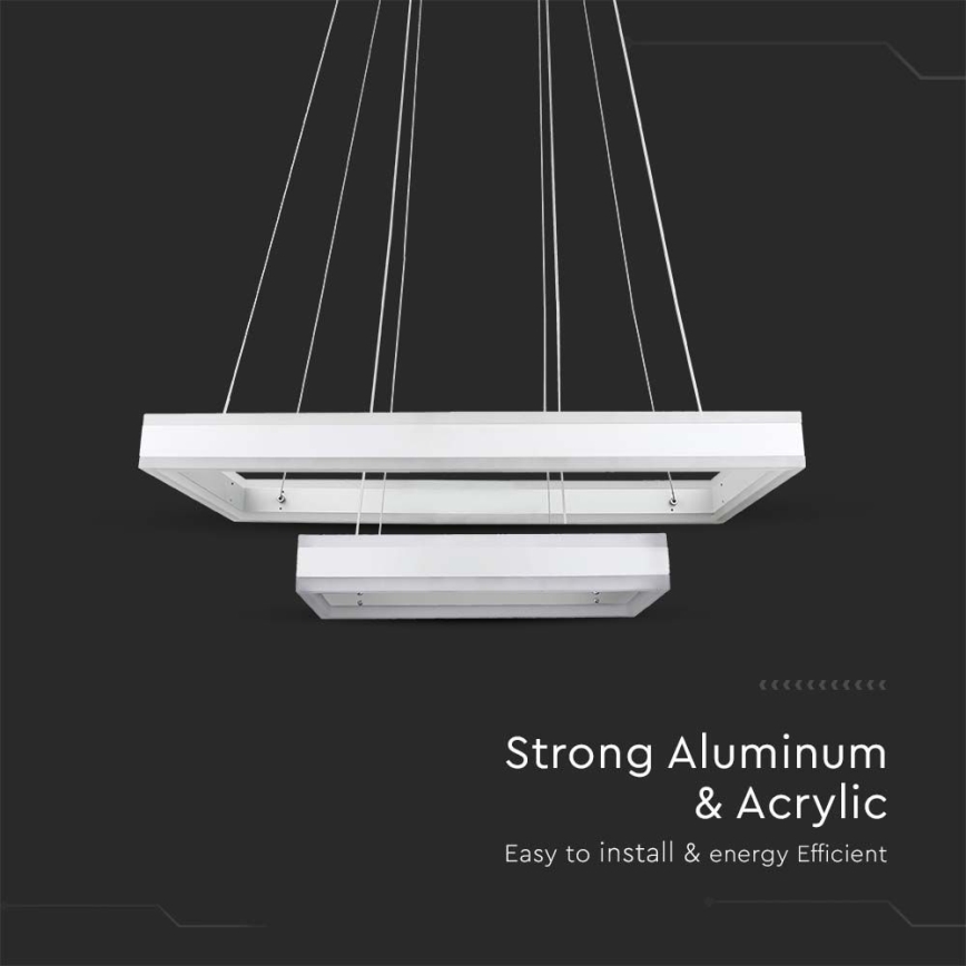 Led Dimmable κρεμαστό φωτιστικό οροφής LED/113W/230V 3000K λευκό