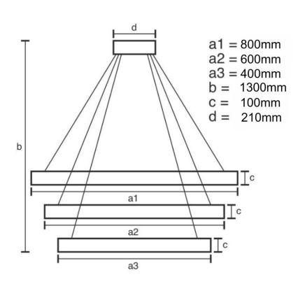 LED Dimming κρύσταλλο πολύφωτο on a string LED/115W/230V 3000-6500K χρώμιο + τηλεχειριστήριο