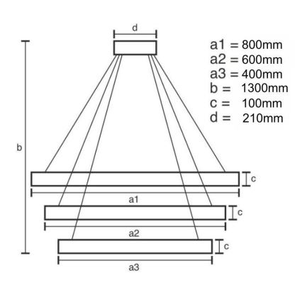 LED Dimming κρύσταλλο πολύφωτο on a string LED/115W/230V 3000-6500K χρώμιο/χρυσαφί + τηλεχειριστήριο