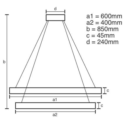 LED Dimmable κρεμαστό φωτιστικό οροφής  LED/120W/230V 3000-6500K+ τηλεχειριστήριο