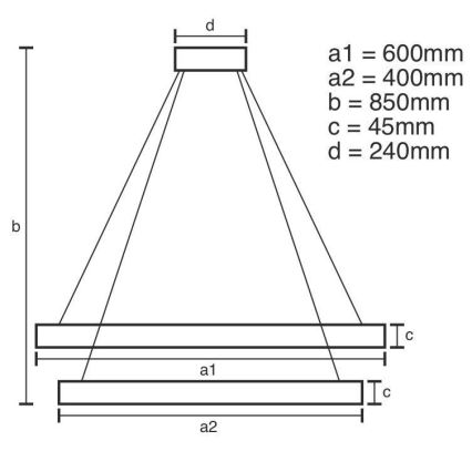 LED Dimmable κρεμαστό φωτιστικό οροφής  LED/120W/230V 3000-6500K+ τηλεχειριστήριο