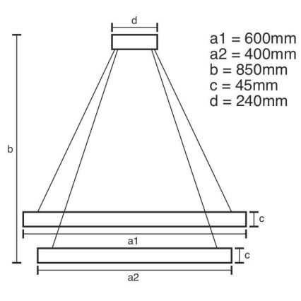 LED Dimmable κρεμαστό φωτιστικό οροφής  LED/120W/230V 3000-6500K+ τηλεχειριστήριο