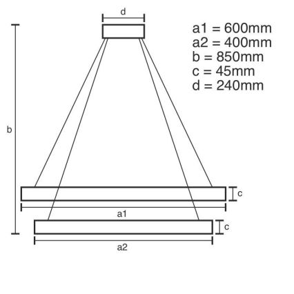 LED Dimmable κρεμαστό φωτιστικό οροφής  LED/120W/230V 3000-6500K+ τηλεχειριστήριο