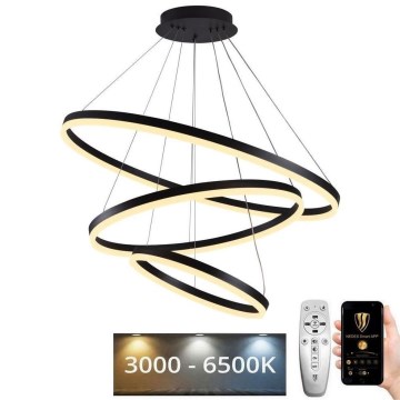 Led Dimmable κρεμαστό φωτιστικό οροφής LED/125W/230V 3000-6500K διάμετρος 80 cm + τηλεχειριστήριο