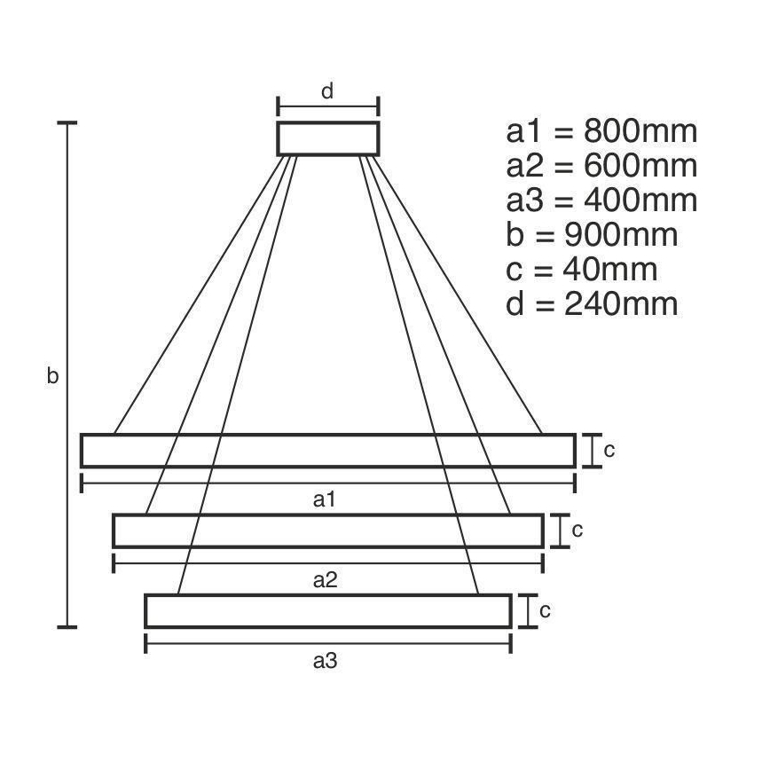 Led Dimmable κρεμαστό φωτιστικό οροφής LED/125W/230V 3000-6500K διάμετρος 80 cm + τηλεχειριστήριο