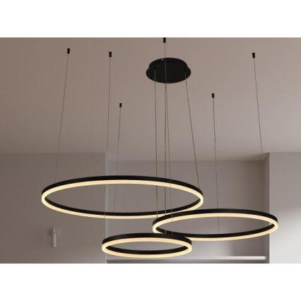 Led Dimmable κρεμαστό φωτιστικό οροφής LED/125W/230V 3000-6500K διάμετρος 80 cm + τηλεχειριστήριο