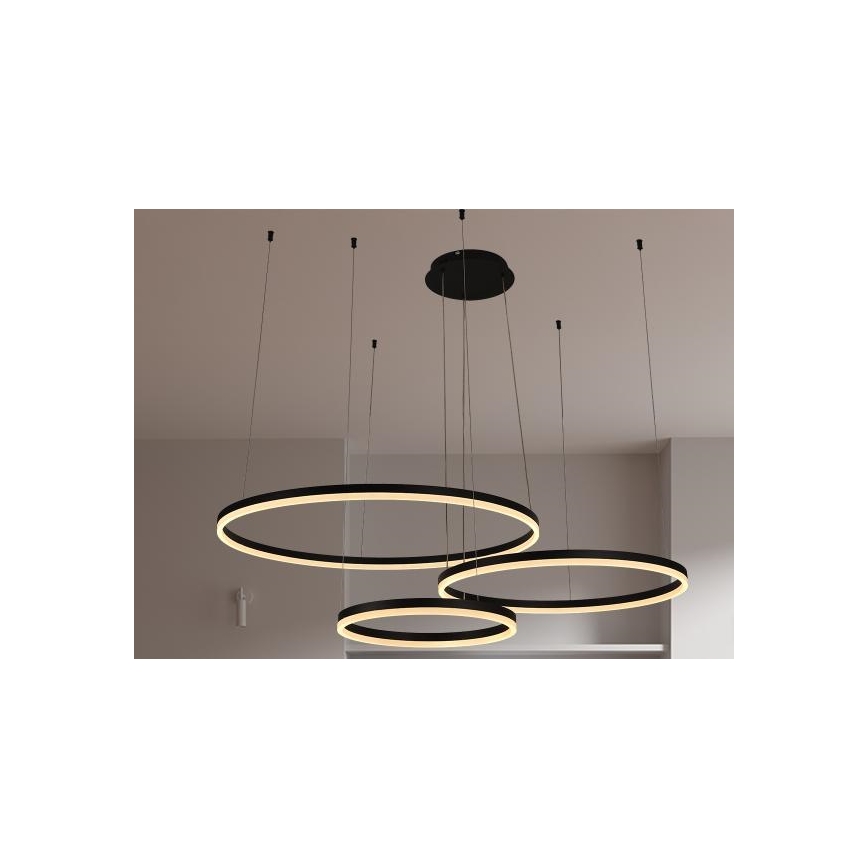 Led Dimmable κρεμαστό φωτιστικό οροφής LED/125W/230V 3000-6500K διάμετρος 80 cm + τηλεχειριστήριο