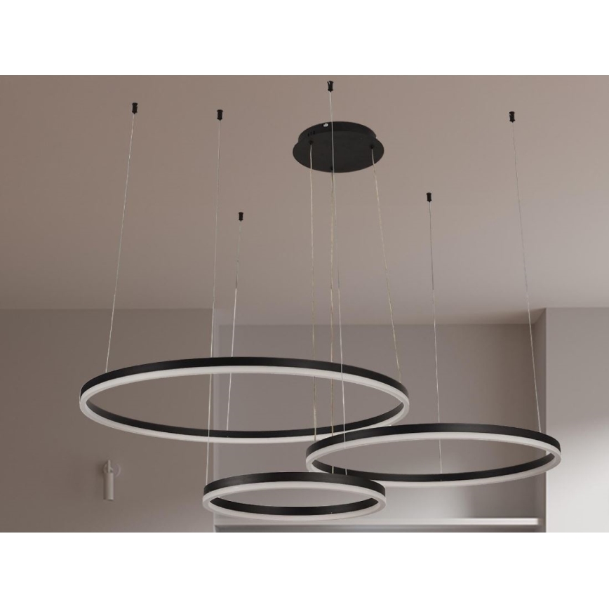 Led Dimmable κρεμαστό φωτιστικό οροφής LED/125W/230V 3000-6500K διάμετρος 80 cm + τηλεχειριστήριο