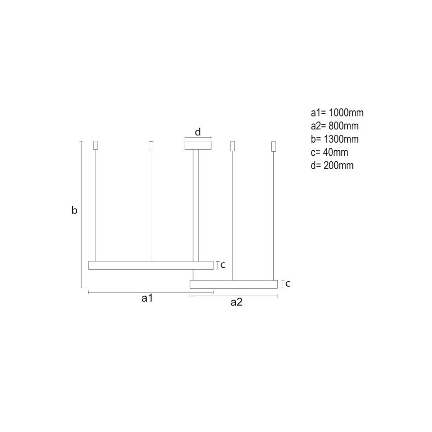 Led Dimmable κρεμαστό φωτιστικό οροφής LED/128W/230V 3000-6500K + τηλεχειριστήριο