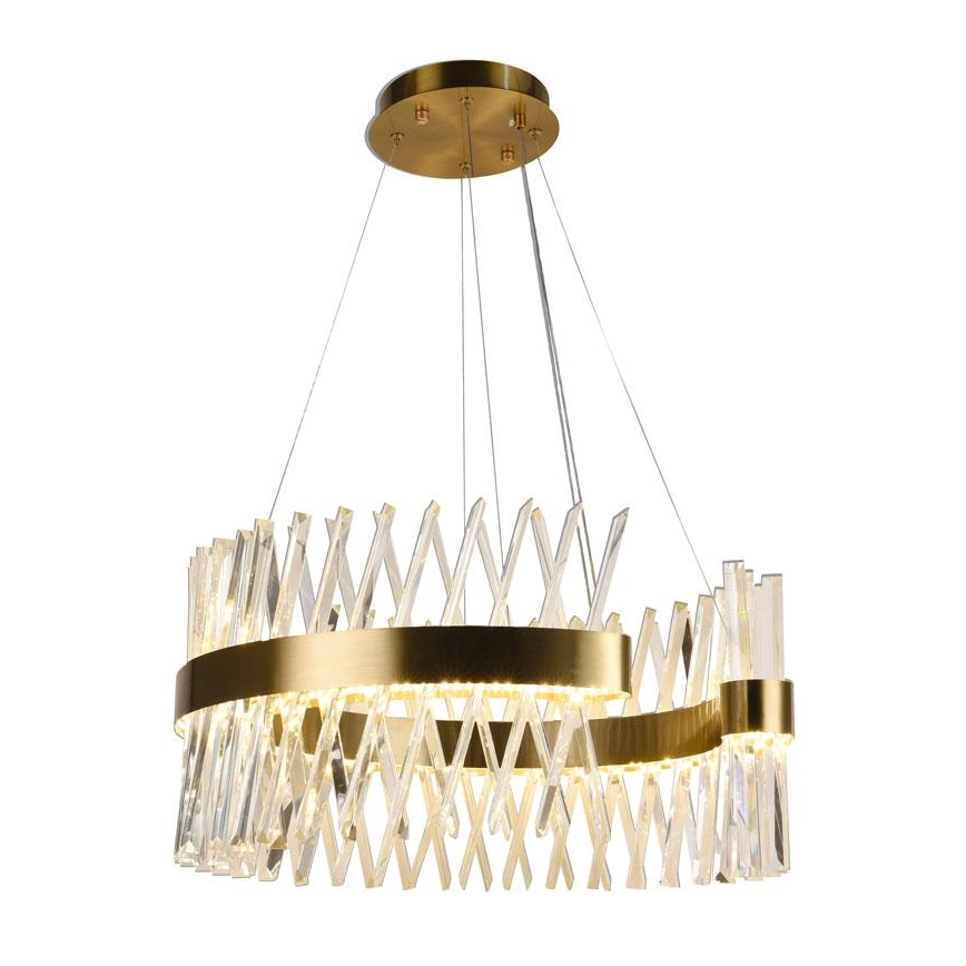 LED Dimming κρύσταλλο πολύφωτο on a string LED/130W/230V 3000-6500K χρυσαφί + τηλεχειριστήριο
