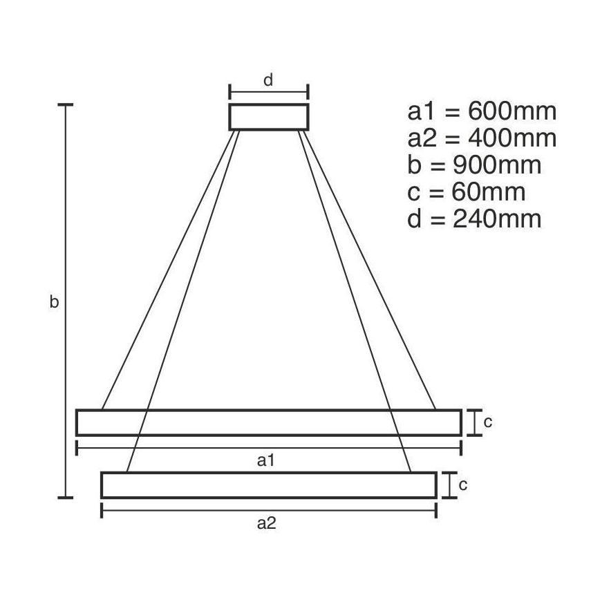 LED Dimmable κρεμαστό φωτιστικό οροφής LED/135W/230V 3000-6500K + τηλεχειριστήριο