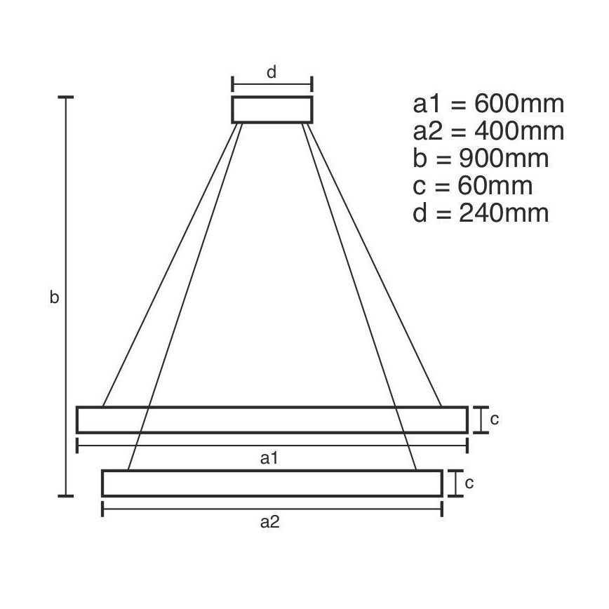 LED Dimmable κρεμαστό φωτιστικό οροφής LED/135W/230V 3000-6500K + τηλεχειριστήριο