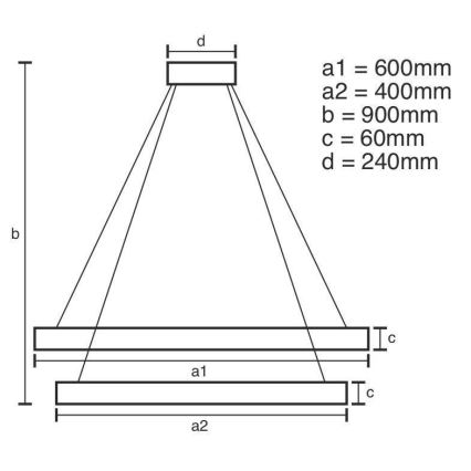 Led Dimmable κρεμαστό φωτιστικό οροφής LED/135W/230V 3000-6500K + τηλεχειριστήριο