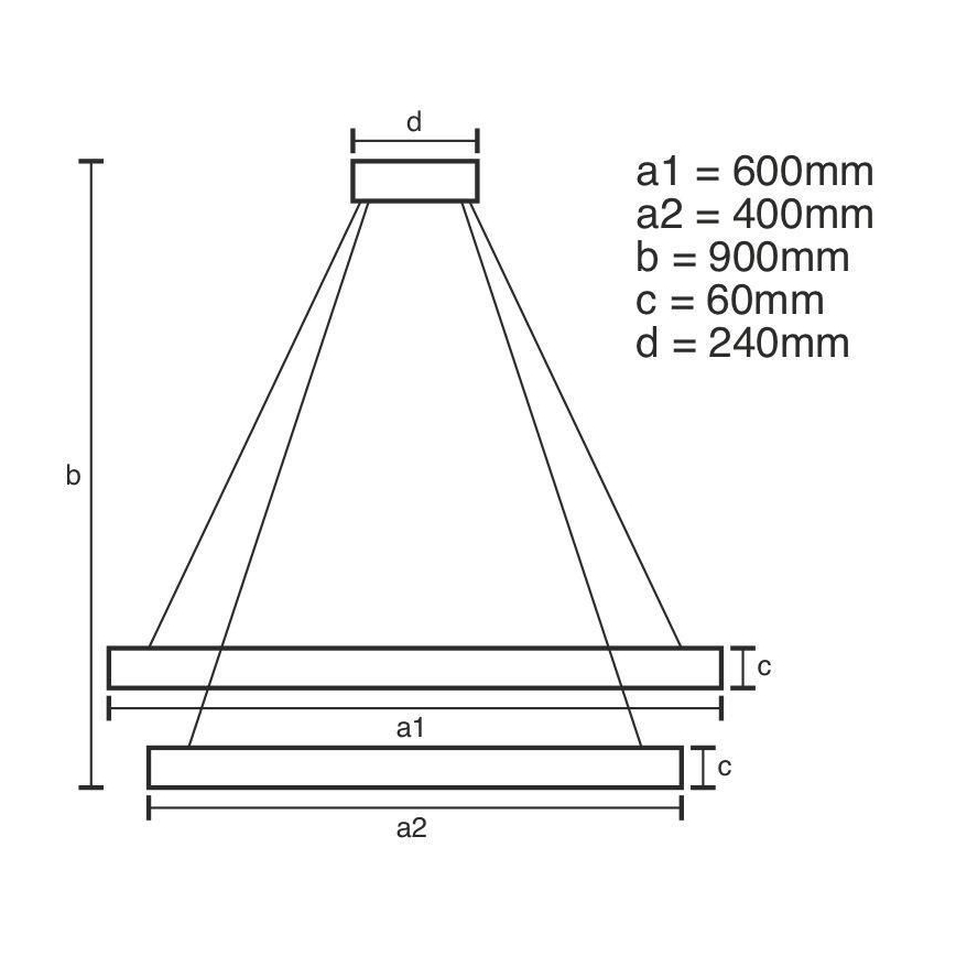 Led Dimmable κρεμαστό φωτιστικό οροφής LED/135W/230V 3000-6500K + τηλεχειριστήριο