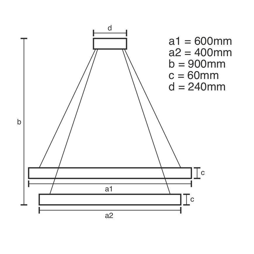 Led Dimmable κρεμαστό φωτιστικό οροφής LED/135W/230V 3000-6500K + τηλεχειριστήριο