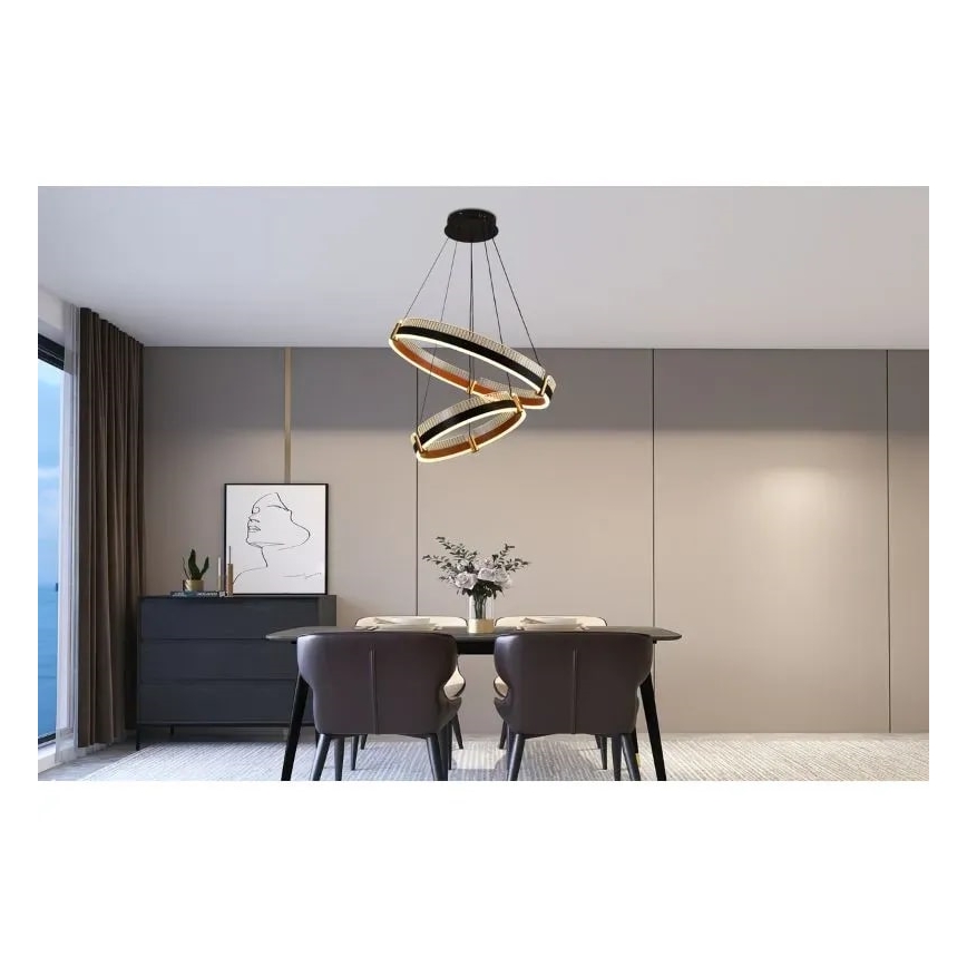 Led Dimmable κρεμαστό φωτιστικό οροφής LED/140W/230V 3000-6500K + τηλεχειριστήριο