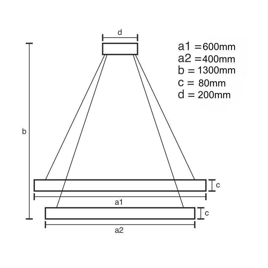 Led Dimmable κρεμαστό φωτιστικό οροφής LED/140W/230V 3000-6500K + τηλεχειριστήριο