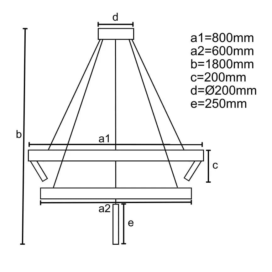Led Dimmable κρεμαστό φωτιστικό οροφής LED/140W/230V 3000-6500K + τηλεχειριστήριο