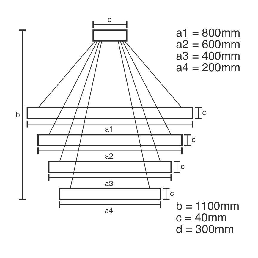Led Dimmable κρεμαστό φωτιστικό οροφής LED/165W/230V 3000-6500K διάμετρος 80 cm + τηλεχειριστήριο