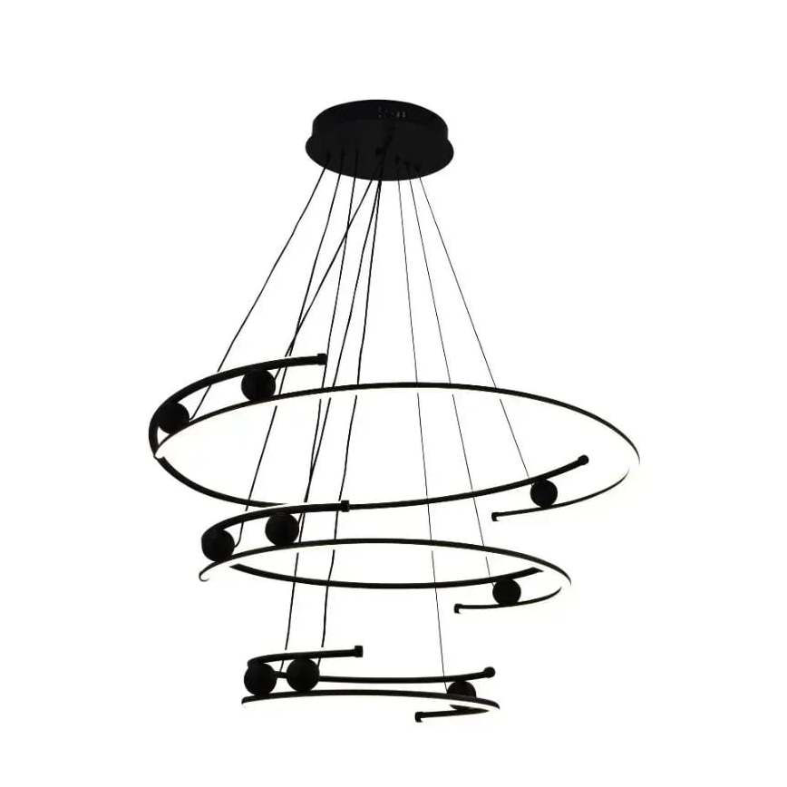 Led Dimmable κρεμαστό φωτιστικό οροφής LED/170W/230V 3000-6500K διάμετρος 80 cm + τηλεχειριστήριο