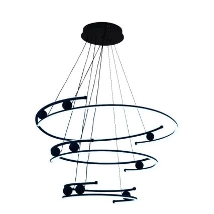 Led Dimmable κρεμαστό φωτιστικό οροφής LED/170W/230V 3000-6500K διάμετρος 80 cm + τηλεχειριστήριο