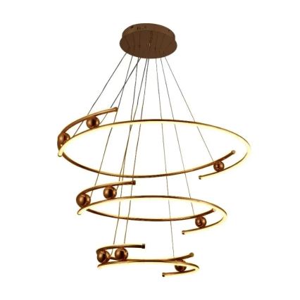 Led Dimmable κρεμαστό φωτιστικό οροφής LED/170W/230V 3000-6500K διάμετρος 80 cm + τηλεχειριστήριο