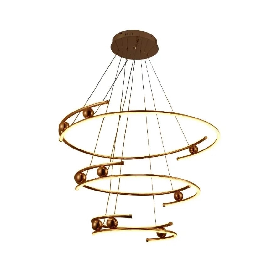 Led Dimmable κρεμαστό φωτιστικό οροφής LED/170W/230V 3000-6500K διάμετρος 80 cm + τηλεχειριστήριο