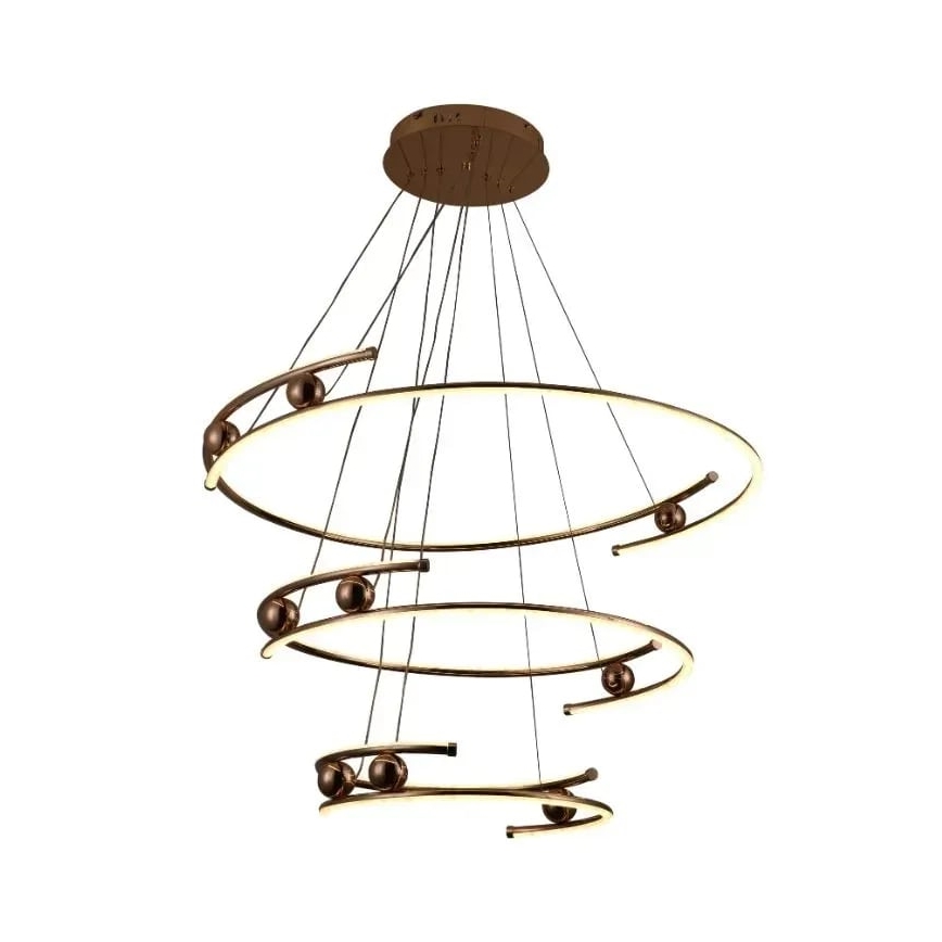 Led Dimmable κρεμαστό φωτιστικό οροφής LED/170W/230V 3000-6500K διάμετρος 80 cm + τηλεχειριστήριο