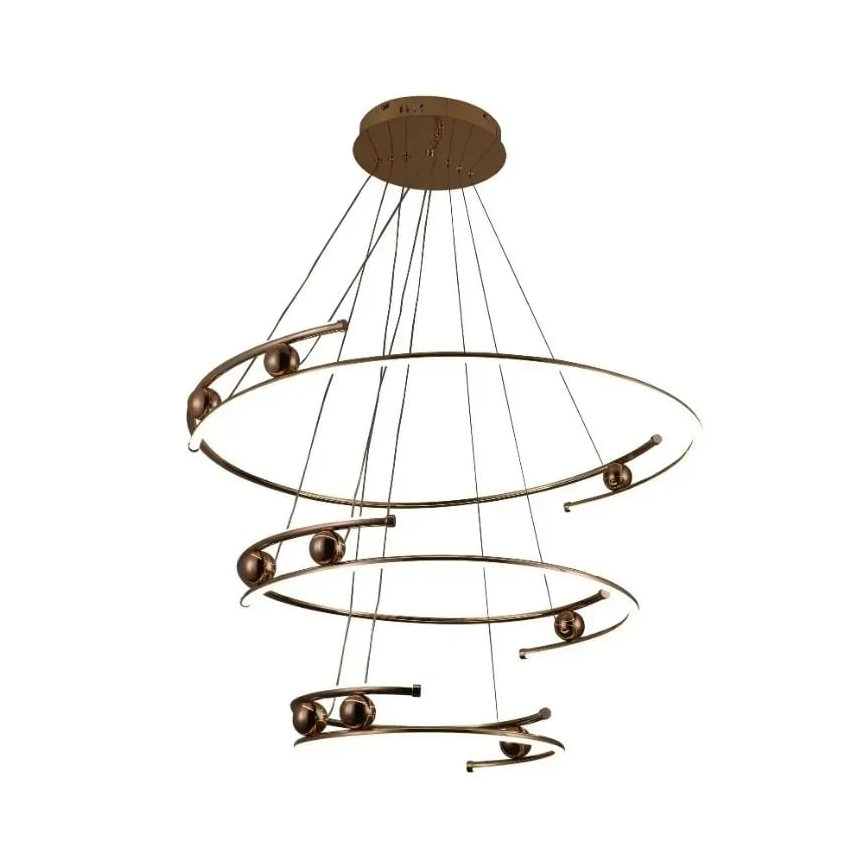 Led Dimmable κρεμαστό φωτιστικό οροφής LED/170W/230V 3000-6500K διάμετρος 80 cm + τηλεχειριστήριο