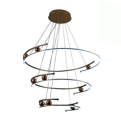 Led Dimmable κρεμαστό φωτιστικό οροφής LED/170W/230V 3000-6500K διάμετρος 80 cm + τηλεχειριστήριο