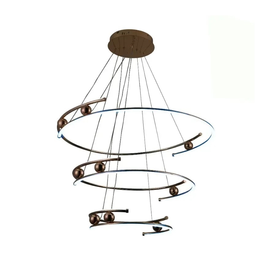 Led Dimmable κρεμαστό φωτιστικό οροφής LED/170W/230V 3000-6500K διάμετρος 80 cm + τηλεχειριστήριο