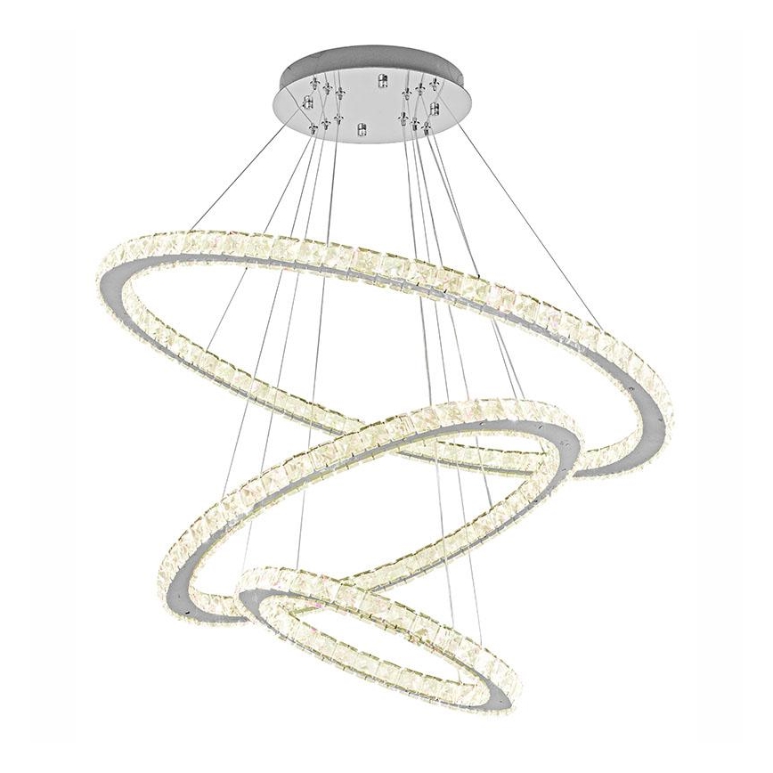 LED Dimming κρύσταλλο πολύφωτο on a string LED/210W/230V 3000-6500K ασήμι + τηλεχειριστήριο