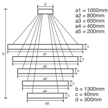 LED Dimmable κρεμαστό φωτιστικό οροφής LED/210W/230V 3000-6500K+ τηλεχειριστήριο