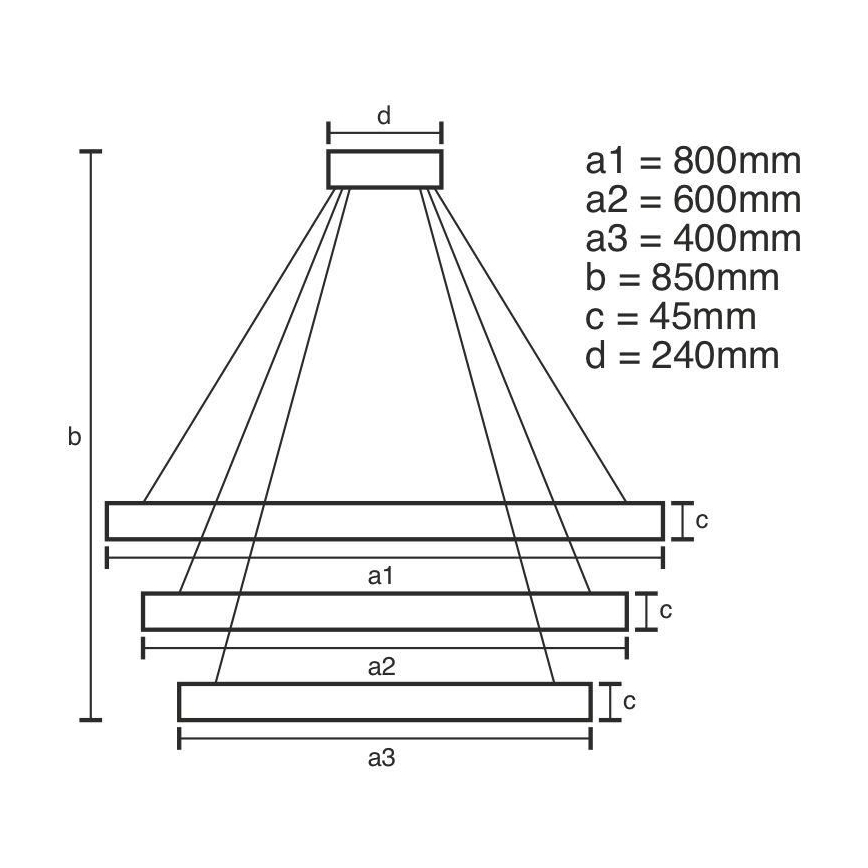 LED Dimmable κρεμαστό φωτιστικό οροφής  LED/220W/230V 3000-6500K+ τηλεχειριστήριο