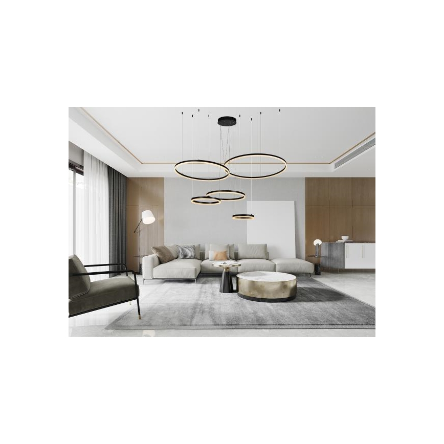 Led Dimmable κρεμαστό φωτιστικό οροφής LED/220W/230V 3000-6500K διάμετρος 100 cm + τηλεχειριστήριο