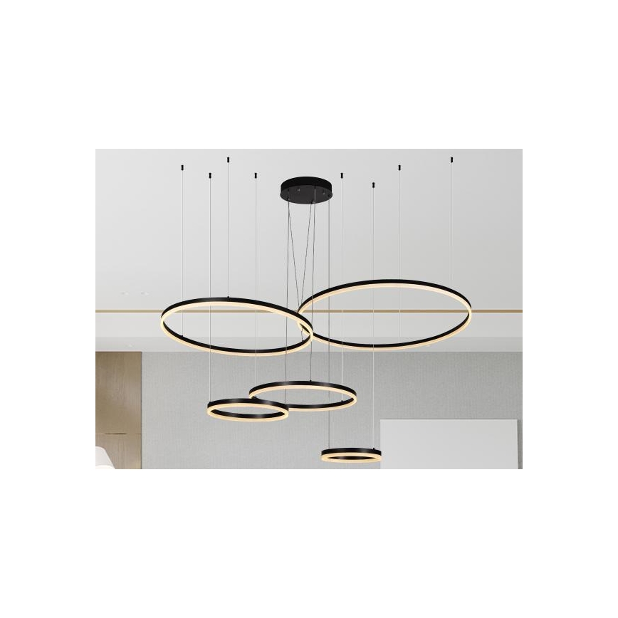 Led Dimmable κρεμαστό φωτιστικό οροφής LED/220W/230V 3000-6500K διάμετρος 100 cm + τηλεχειριστήριο