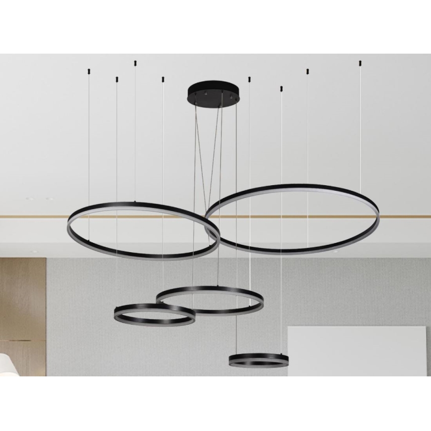 Led Dimmable κρεμαστό φωτιστικό οροφής LED/220W/230V 3000-6500K διάμετρος 100 cm + τηλεχειριστήριο