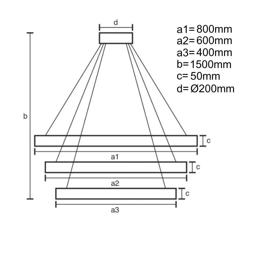 Led Dimmable κρεμαστό φωτιστικό οροφής LED/235W/230V 3000-6500K + τηλεχειριστήριο