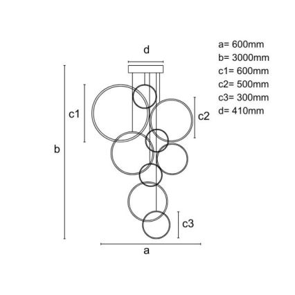 Led Dimmable κρεμαστό φωτιστικό οροφής LED/290W/230V 3000-6500K + τηλεχειριστήριο
