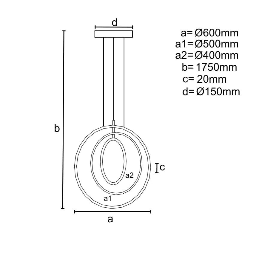 Led Dimmable κρεμαστό φωτιστικό οροφής LED/35W/230V 3000-6500K + τηλεχειριστήριο