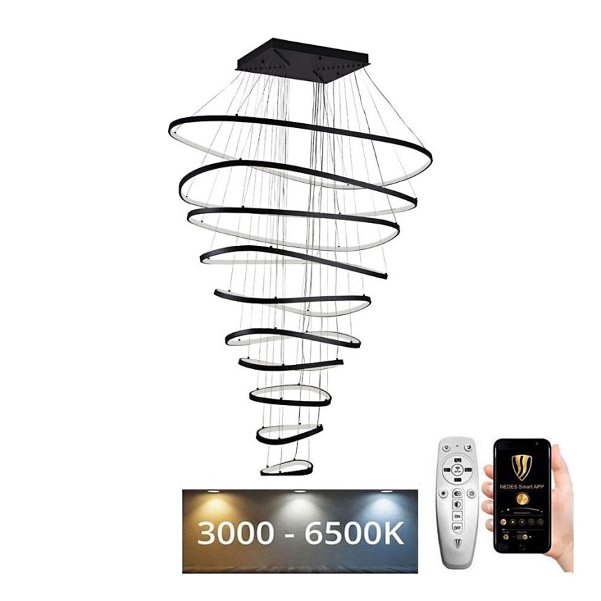 Led Dimmable κρεμαστό φωτιστικό οροφής LED/370W/230V 3000-6500K + τηλεχειριστήριο