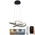 Led Dimmable κρεμαστό φωτιστικό οροφής LED/40W/230V 3000-6500K διάμετρος 48 cm μαύρο + τηλεχειριστήριο