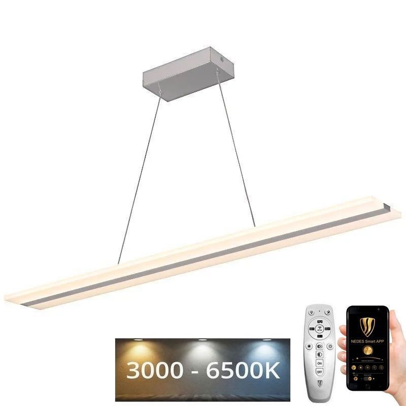 Led Dimmable κρεμαστό φωτιστικό οροφής LED/40W/230V 3000-6500K λευκό + τηλεχειριστήριο