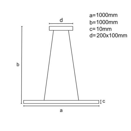 Led Dimmable κρεμαστό φωτιστικό οροφής LED/40W/230V 3000-6500K λευκό + τηλεχειριστήριο