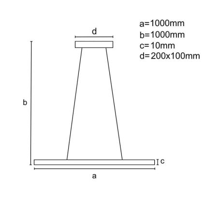 Led Dimmable κρεμαστό φωτιστικό οροφής LED/40W/230V 3000-6500K μαύρο + τηλεχειριστήριο