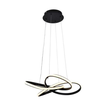 Led Dimmable κρεμαστό φωτιστικό οροφής LED/40W/230V 3000-6500K διάμετρος 48 cm μαύρο + τηλεχειριστήριο