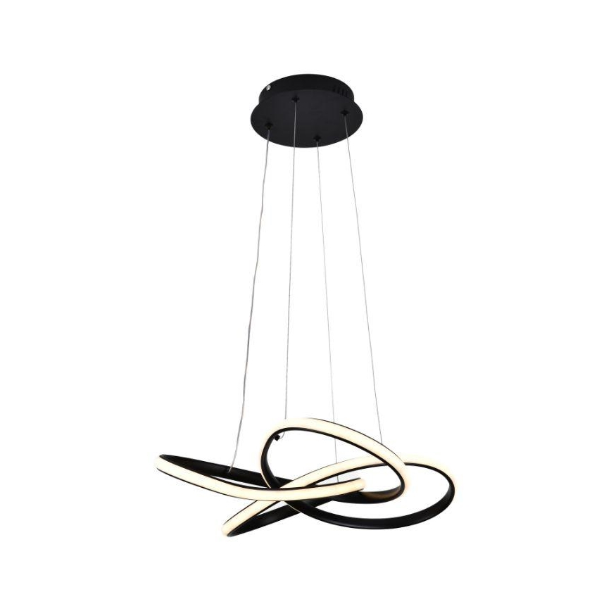 Led Dimmable κρεμαστό φωτιστικό οροφής LED/40W/230V 3000-6500K διάμετρος 48 cm μαύρο + τηλεχειριστήριο