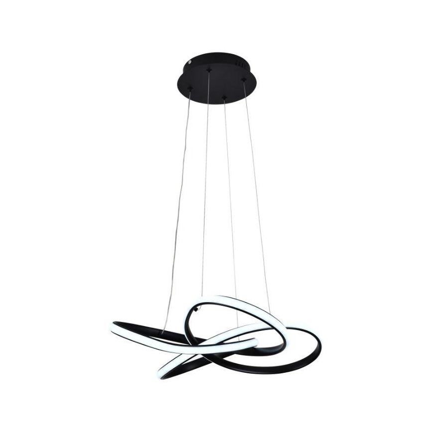 Led Dimmable κρεμαστό φωτιστικό οροφής LED/40W/230V 3000-6500K διάμετρος 48 cm μαύρο + τηλεχειριστήριο
