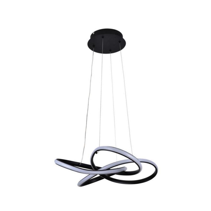 Led Dimmable κρεμαστό φωτιστικό οροφής LED/40W/230V 3000-6500K διάμετρος 48 cm μαύρο + τηλεχειριστήριο