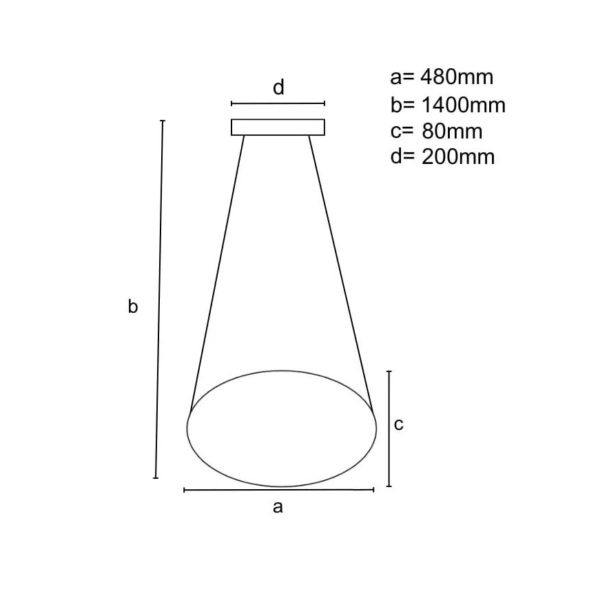Led Dimmable κρεμαστό φωτιστικό οροφής LED/40W/230V 3000-6500K διάμετρος 48 cm μαύρο + τηλεχειριστήριο